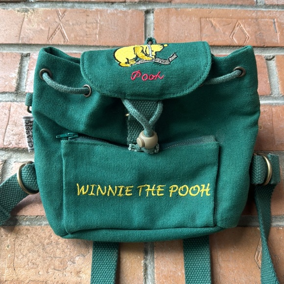 Vintage Winnie The Pooh Classic Pooh Bag / Green - Picture 2 of 6